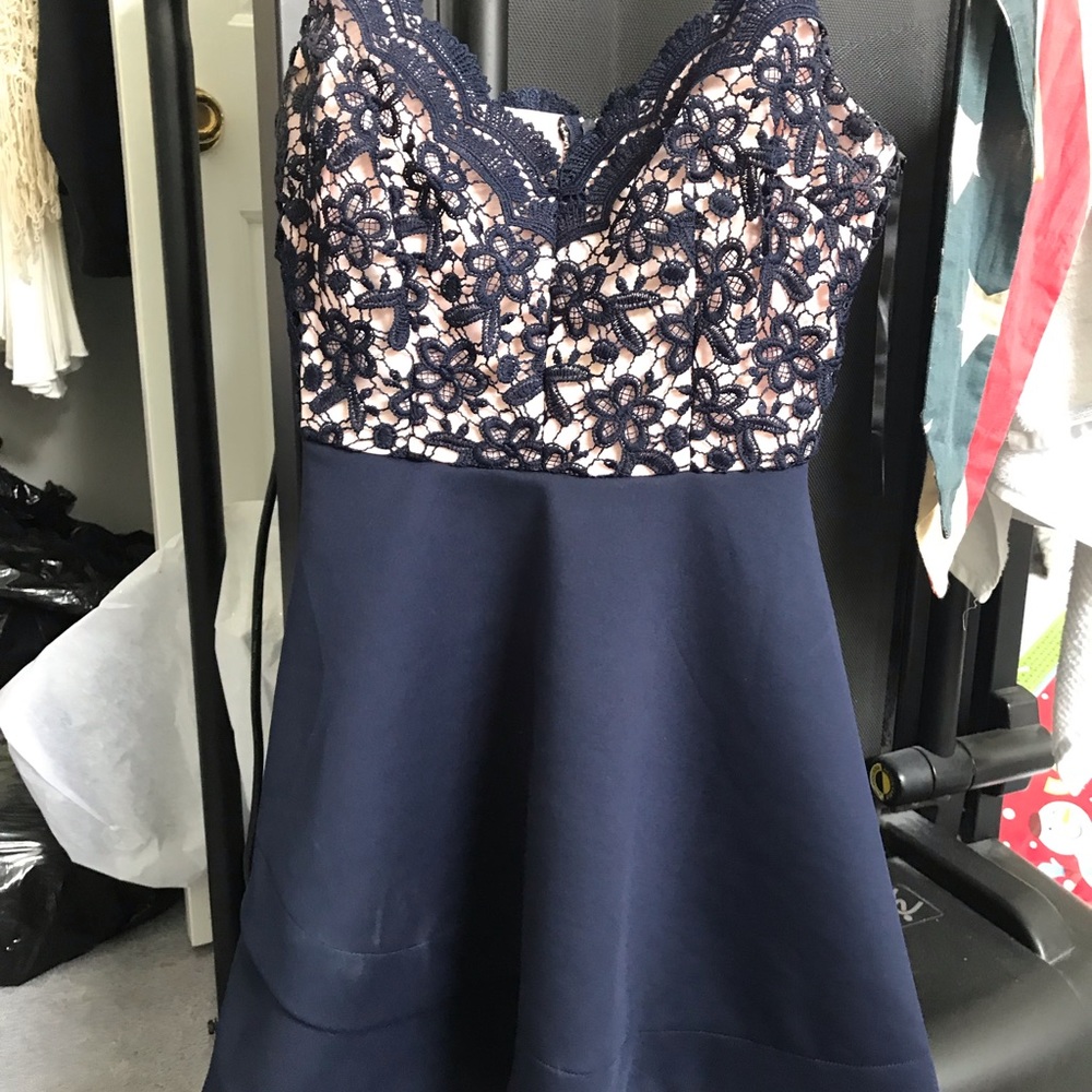Navy Lace Dress
